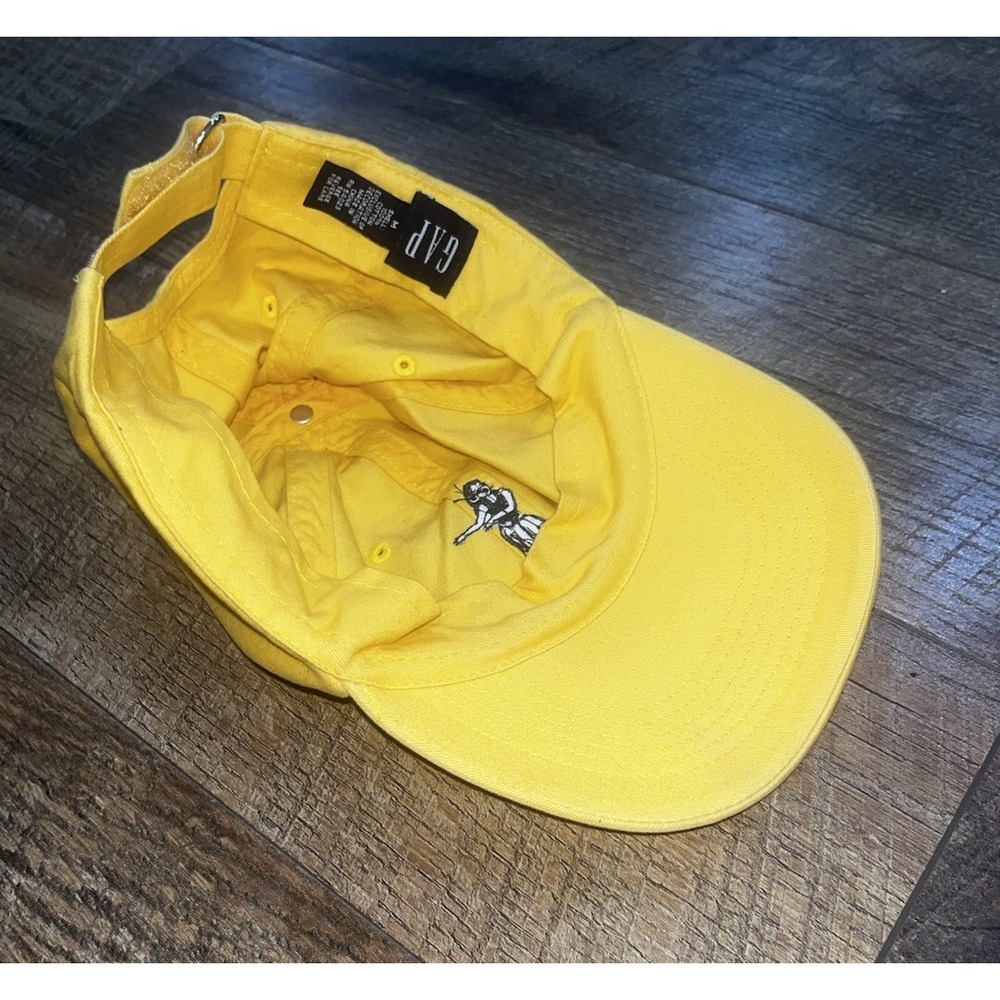 Gap Original Hula Dancer Embroidered Hat Cap Yellow Adjustable Y2k‎ Hawaii - Picture 7 of 8